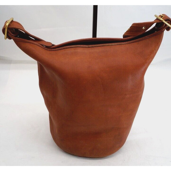 Vintage Coach Bucket Bag ~ Duffle Sac Large RARE 0712 Light Brown Made in USA - Picture 5 of 15